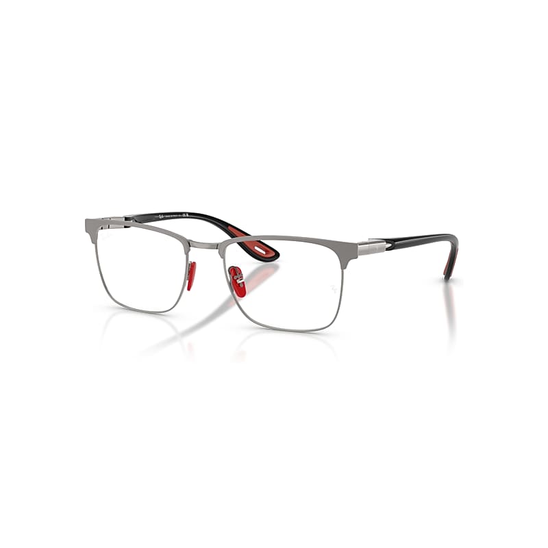 Ray-Ban Eyeglasses   Optics Scuderia Ferrari Collection - Black Frame Clear Lenses Polarized 54-19, RB6621M