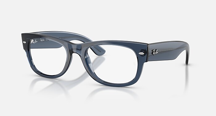 MEGA WAYFARER II OPTICS Eyeglasses with Dark Blue and Clear (52-21