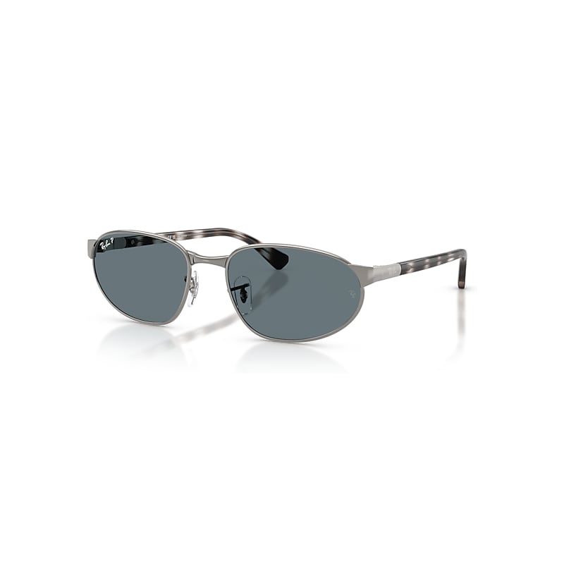 Ray-Ban Unisex Sunglass RB3777 - Frame color: Gunmetal, Lens color: Dark Blue Polarized - Image 4