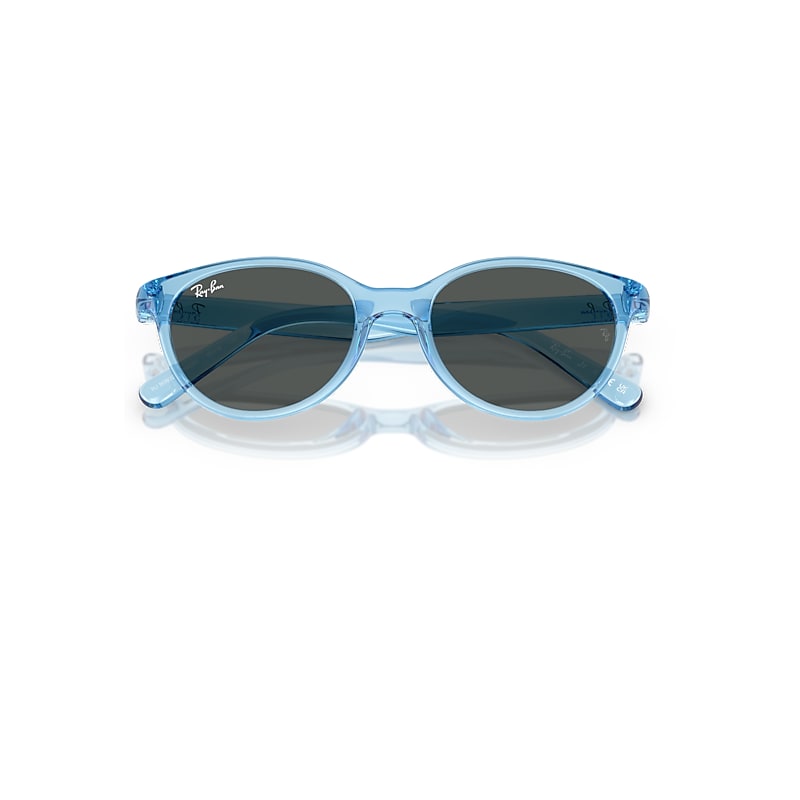 Ray-Ban Rb9080s Kids Bio-based Sunglasses Transparent Blue Frame Grey Lenses 45-16