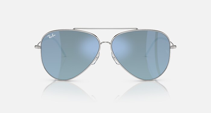 AVIATOR REVERSE Sunglasses in Silver and Light Blue - RBR0101S