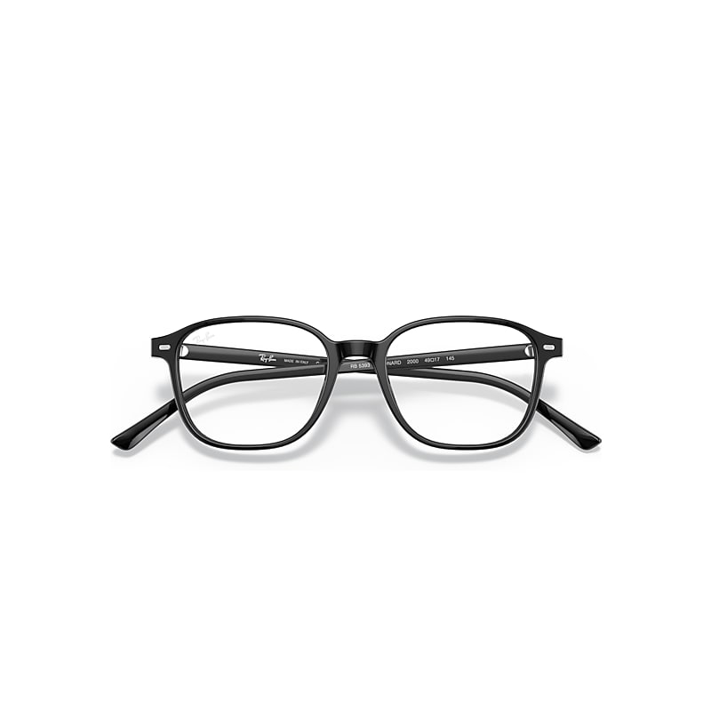 Ray-Ban Leonard Optics Optical Black Frame Clear Lenses Polarized 51-17