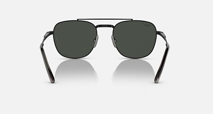 FRANK II TITANIUM Polarized Sunglasses in Black and Dark Grey (54