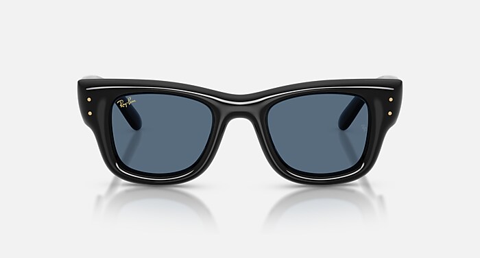 WAYFARER PUFFER Sunglasses in Black and Dark Blue (47-23) - RB4940
