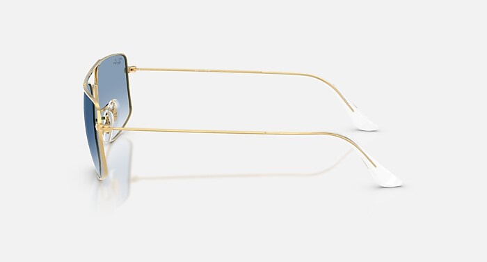 EXPLORER III Sunglasses in Arista Gold and Clear Gradient Blue