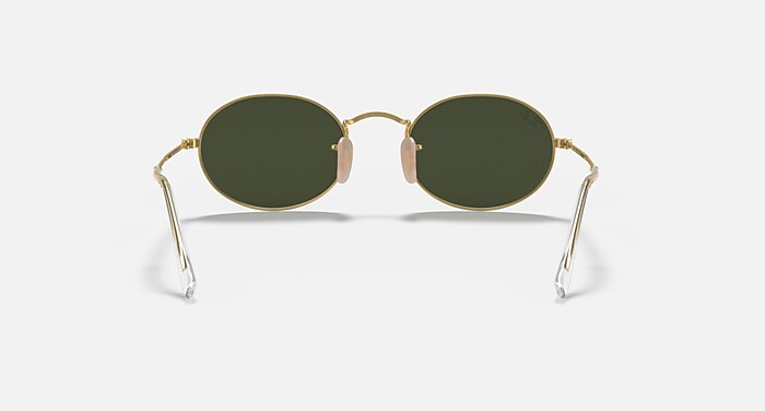 RayBan OVAL METALArista Gold G-15 Green Solid OVAL FLAT LENSES Sunglasses in Arista Gold and G-15 Green  main image 2