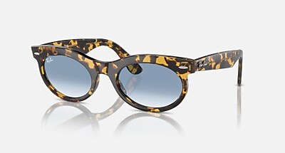 WAYFARER OVAL ポラライズド（偏光） サングラス ストライプハバナ と