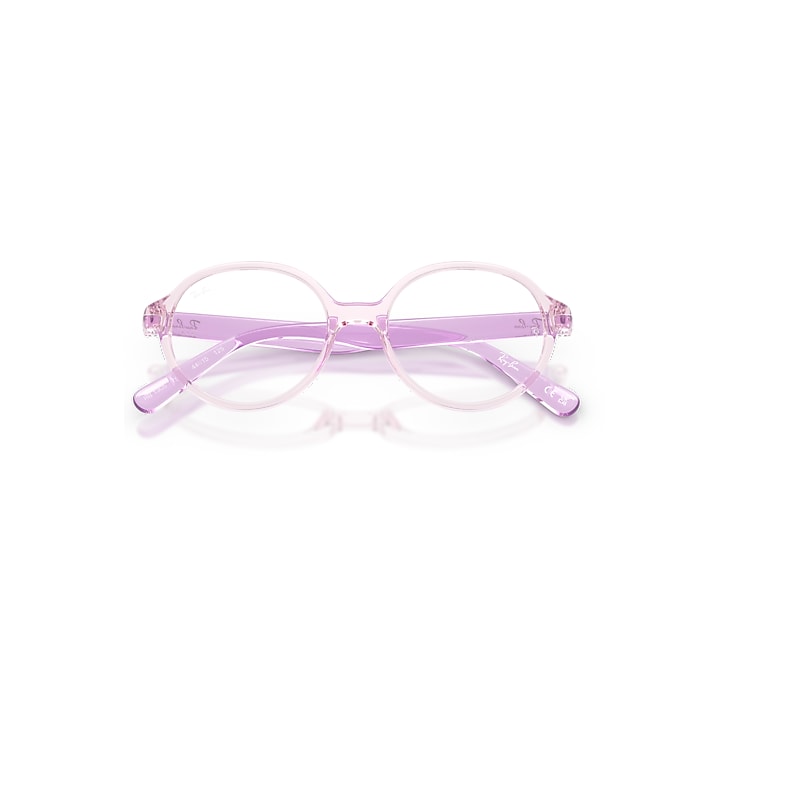 Ray-Ban Rb1905 Optics Kids Bio-based Optical Transparent Violet Frame Clear Lenses Polarized 42-15