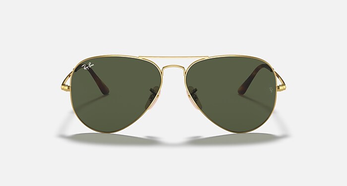AVIATOR METAL II Sunglasses in Arista Gold and G-15 Green (58-14