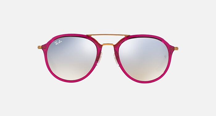【美品】Ray-Ban RB4253 5292/3F 53□21 145 2N RB4253 Sunglasses in Purple-Reddish and Silver Gradient Flash (53