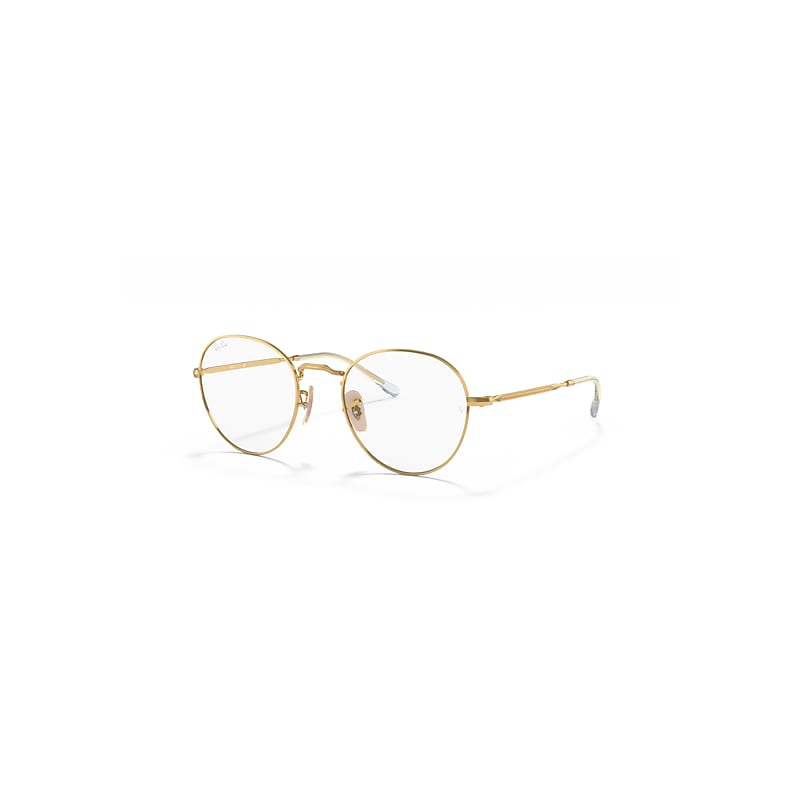 Ray-Ban Eyeglasses  Round Metal Optics Ii - Arista Gold Frame Clear Lenses 49-20, RB3582V
