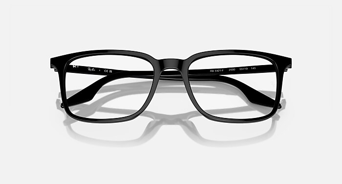RB5421 OPTICS Eyeglasses with Black and Clear (55-19) - RB5421F