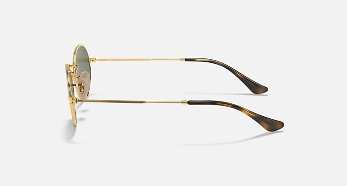 RayBan OVAL METALArista Gold G-15 Green Solid OVAL FLAT LENSES Sunglasses in Arista Gold and G-15 Green  main image 3