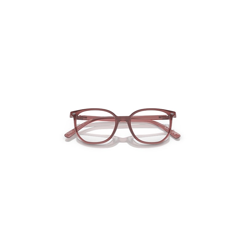 Ray-Ban Elliot Optics Kids Eyeglasses Opal Pink Frame Clear Lenses Polarized 46-16