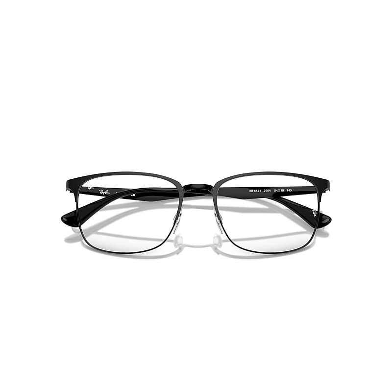 Ray-Ban Rb6421 Optics Optical Black Frame Clear Lenses Polarized 54-18