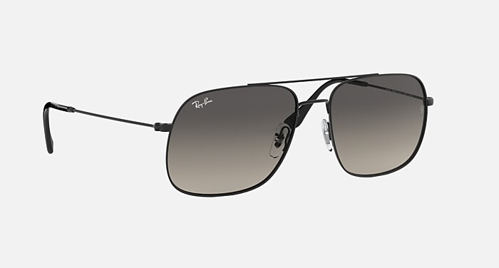 ANDREA Sunglasses in Rubber Black and Grey (59-17) - RB3595 | Ray