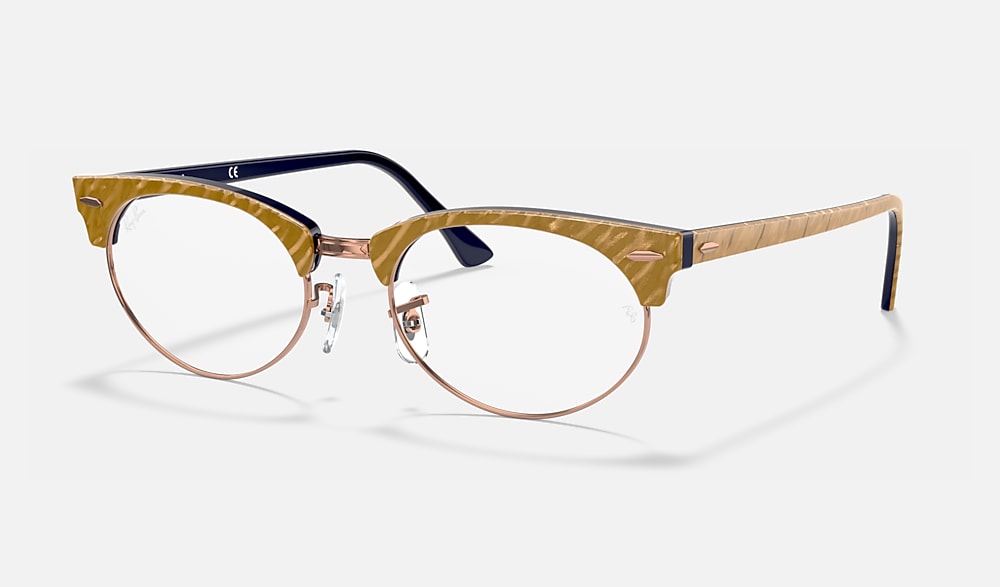 CLUBMASTER OVAL OPTICS Eyeglasses with Beige and Clear (50-19