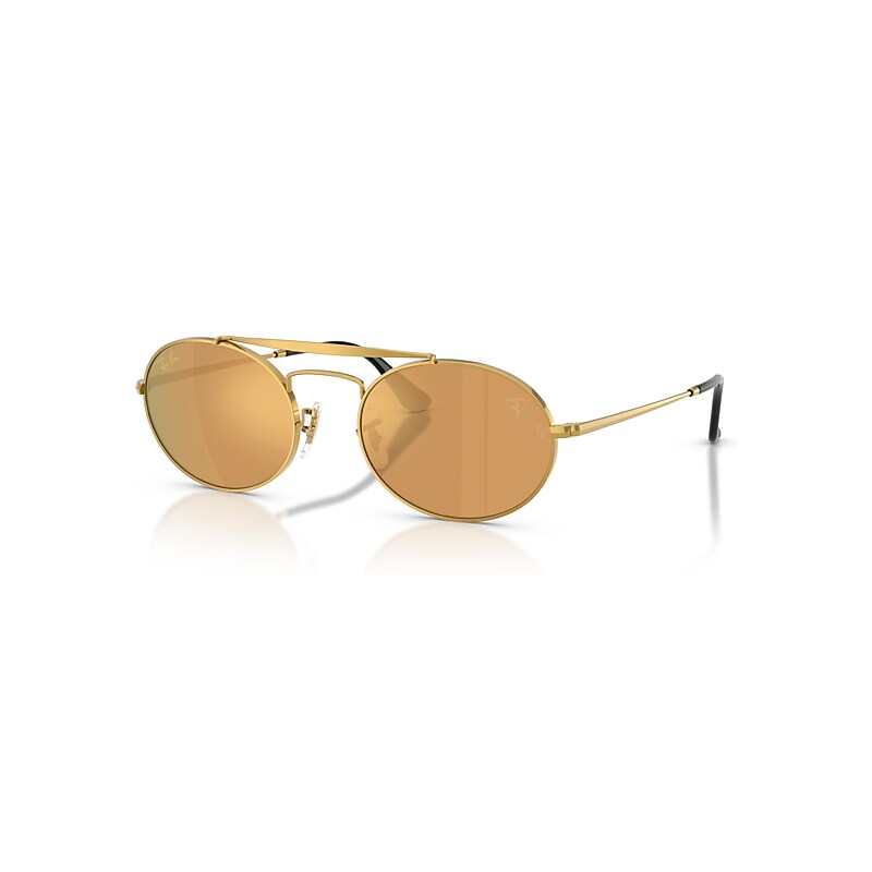 Ray - Ban Unisex Brown Ray - Ban Rb3775m F133w4 Sunglasses Metal Gold Round Mirrored - Image 4