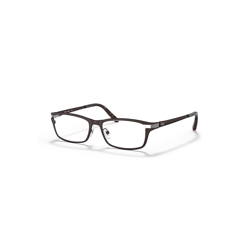 Ray-Ban Eyeglasses Unisex Rb8727 Optics - Brown Frame Demo Lens Lenses 54-16