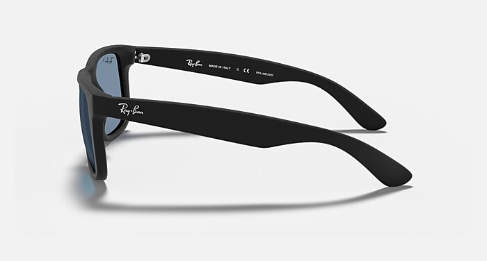 JUSTIN CLASSIC Sunglasses in Rubber Black and Blue Polarized