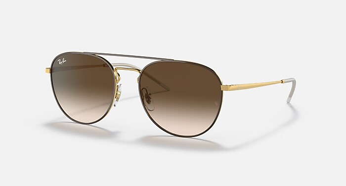 RB3589 Sunglasses in Brown On Gold and Brown Gradient (55-18