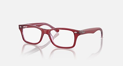 RB1531 OPTICS KIDS Eyeglasses with Black On Transparent Frame 