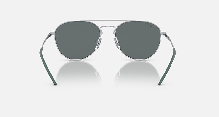 RB3589 Polarized Sunglasses in Silver and Dark Grey Polarized (55