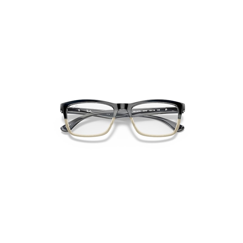 Ray-Ban Rb5279 Optics Optical Grey Horn Frame Clear Lenses Polarized 55-18