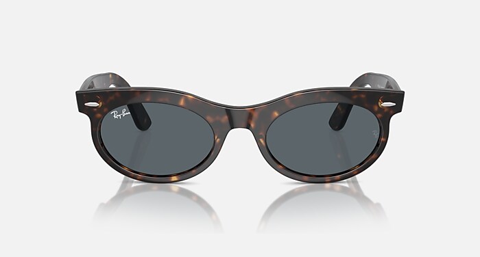 Ray-Ban ウェイファーラー　オーバル WAYFARER OVAL Sunglasses in Havana and Blue (53-22) - RB2242F