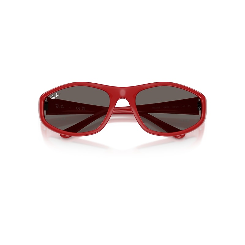 Ray-Ban Rb2228 Sunglasses Red Frame Grey Lenses 59-20