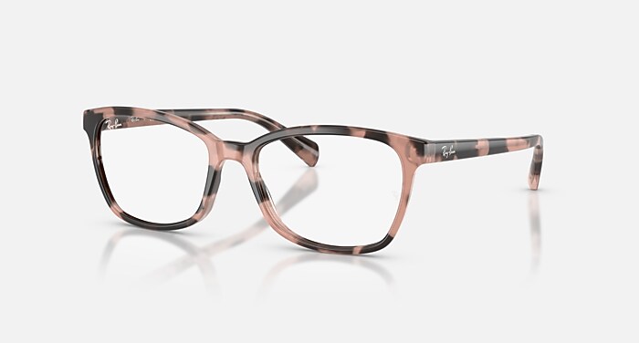 RB5362 OPTICS Eyeglasses with Opal Pink Havana and Clear (54-17