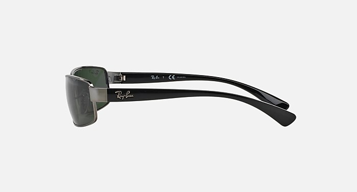 RB3364 Polarized Sunglasses in Gunmetal and Green Polarized (62-17