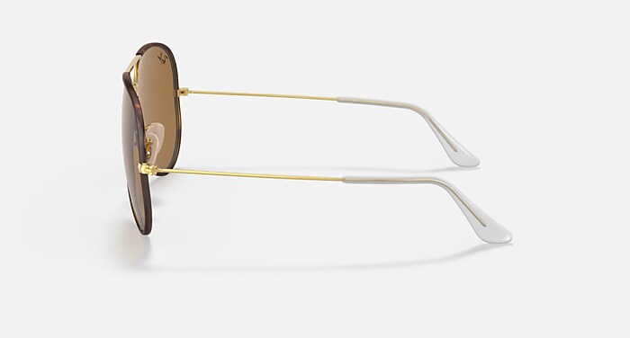 AVIATOR FULL COLOR Sunglasses in Arista Gold and B-15 Brown  display picture 3