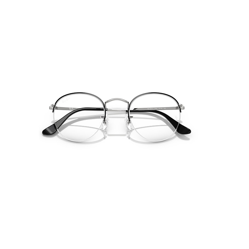 Ray-Ban Round Gaze Optical Silver Frame Clear Lenses Polarized 51-22