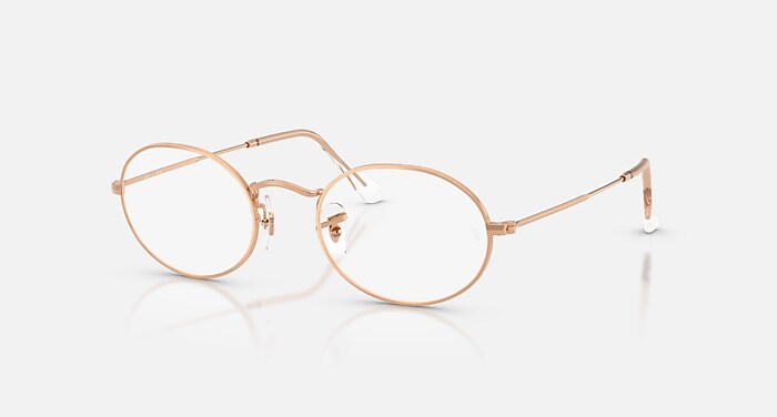 OVAL OPTICS Eyeglasses with Rose Gold and Clear (48-21) - RB3547V