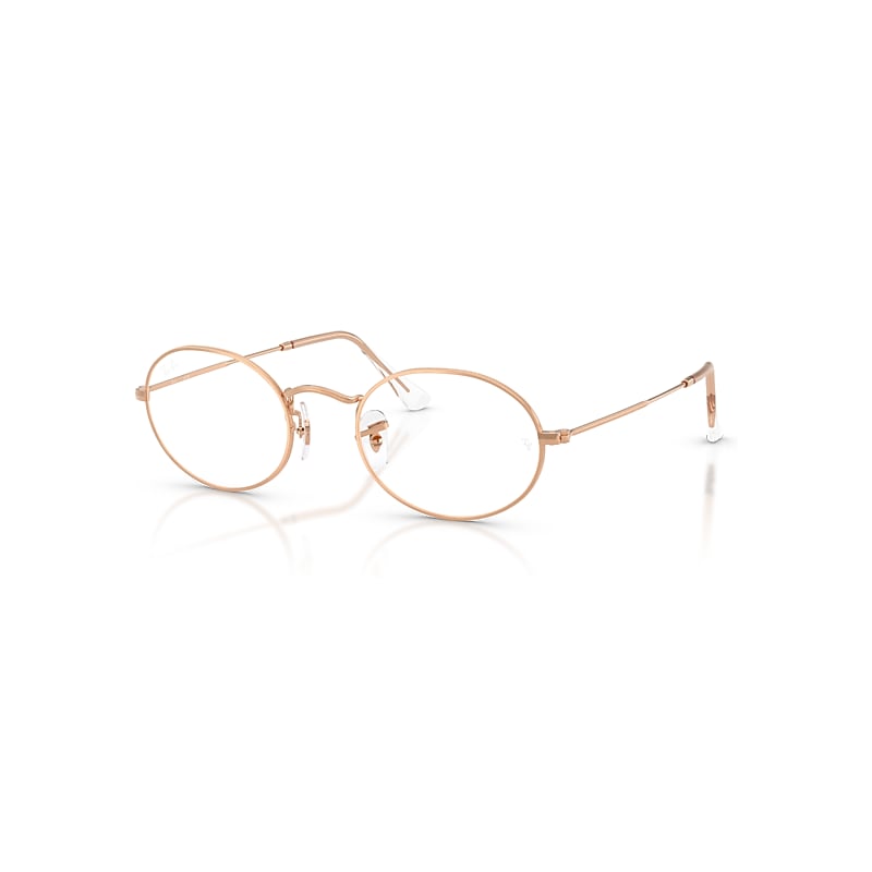 Ray-Ban Oval Optics - Monture Or Rose Verres Incolore 48-21