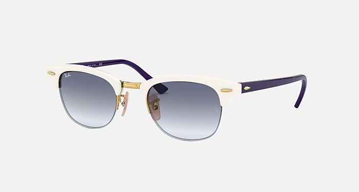 レイバンサングラス　RB4354 クラブマスターハーフリム RB4354 Sunglasses in White and Blue Gradient (48-22) - RB4354