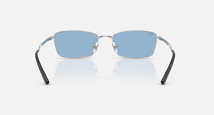 RB8069D TITANIUM Sunglasses in Silver and Blue (55-18) - RB8069D