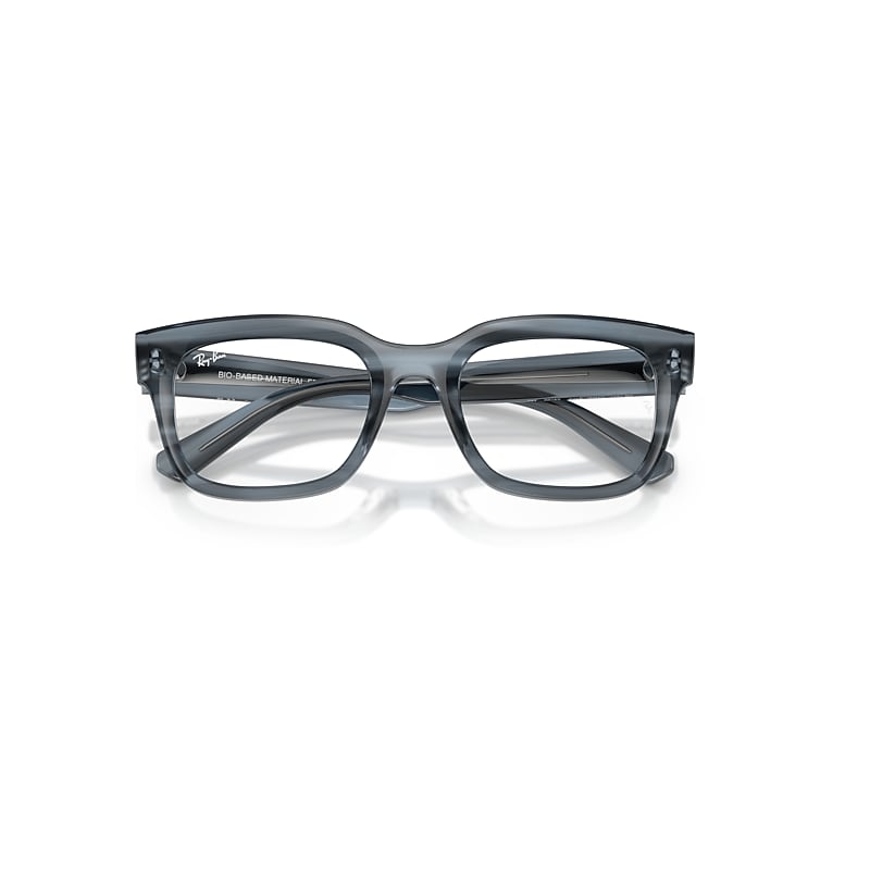 Ray-Ban Chad Optics Bio-based Optical Striped Blue Frame Clear Lenses Polarized 52-22