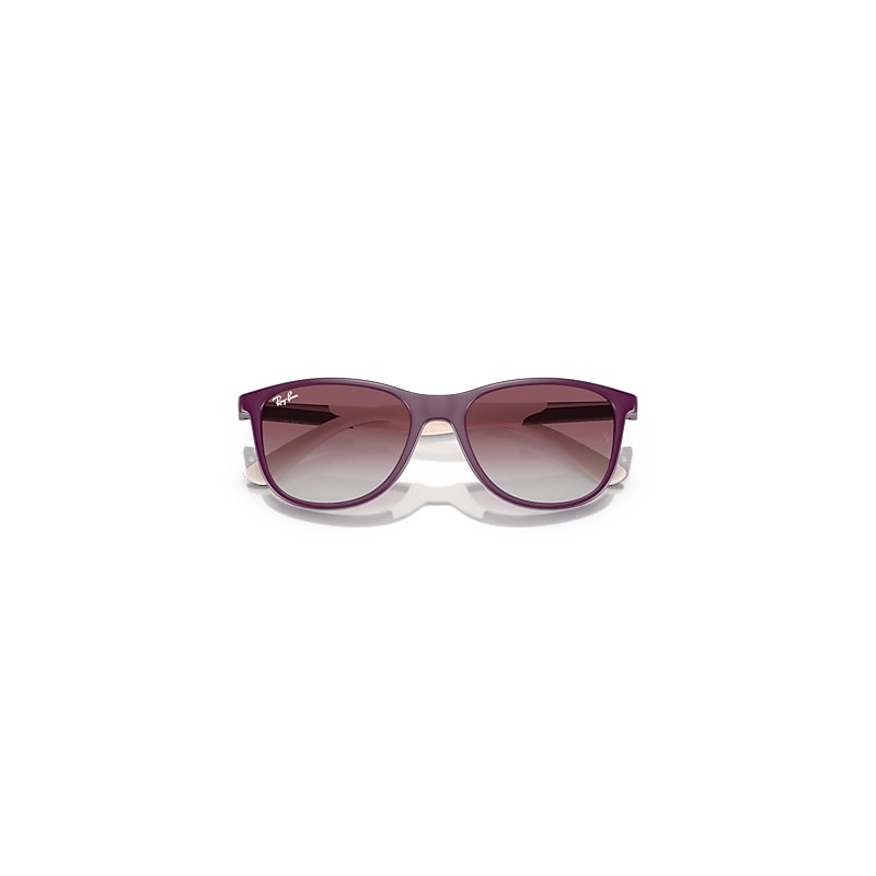 Ray-Ban Jr. Bio-Based RJ9077S Gradient Sunglasses for Kids - Polished Purple On Beige/Violet/Gray Gradient