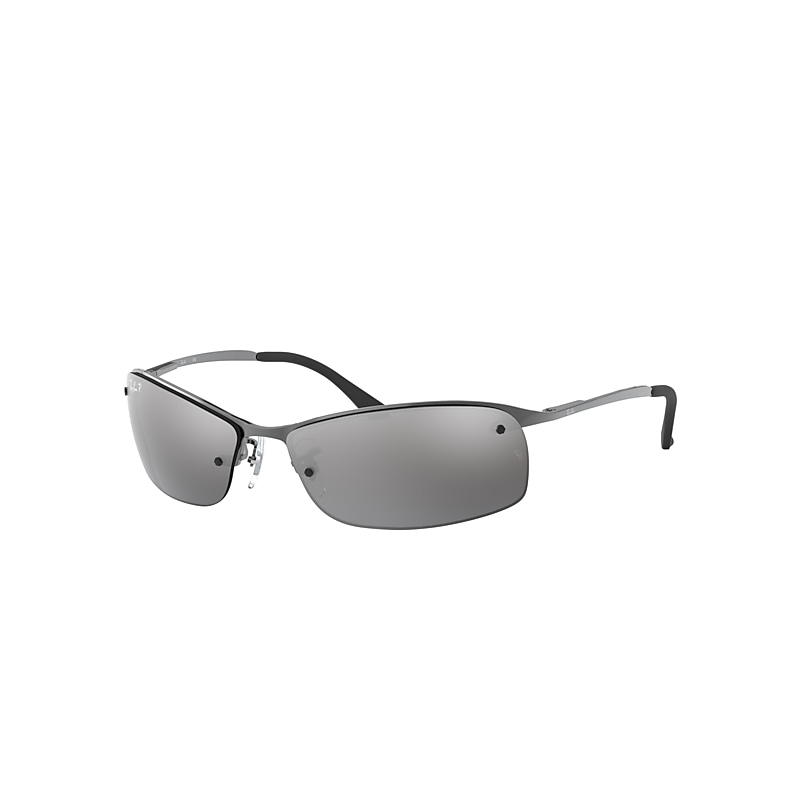 Ray-Ban Polarized Rectangular Sunglasses Rb3183 Style - Unisex - Sunglasses - Gray - 63 Mm - Accessories - Image 7