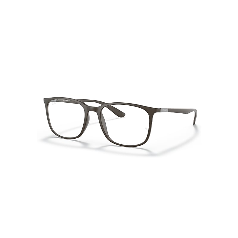 Ray-Ban Eyeglasses   Optics - Brown Frame Clear Lenses Polarized 52-18, RB7199