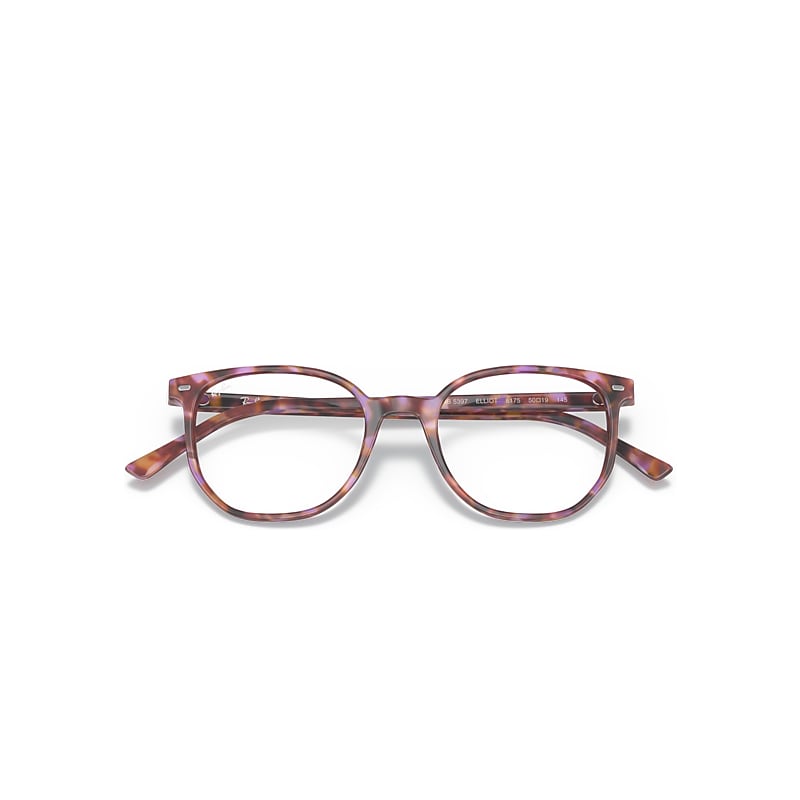 Ray-Ban Elliot Optics Optical Brown & Violet Havana Frame Clear Lenses Polarized 48-19