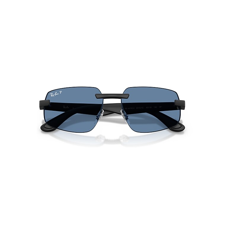 Ray-Ban Rb4475 Polarized S Lenses Sunglasses Sand Black Frame Polarized Blue Lenses Polarized 60-16