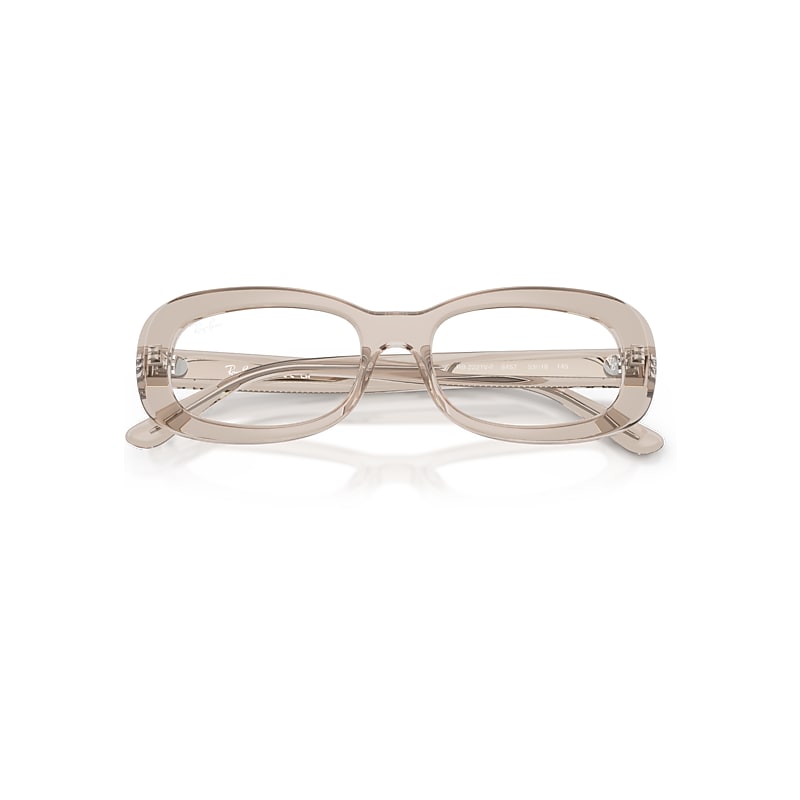 Ray-Ban Rb2221v Optics Optical Transparent Beige Frame Clear Lenses Polarized 53-18
