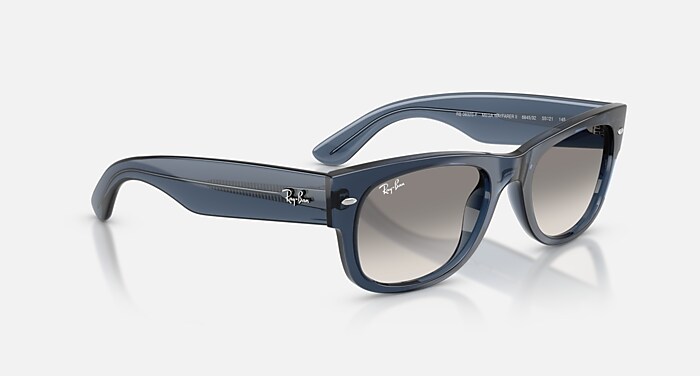 MEGA WAYFARER II サングラス 透明ダークブルー と クリア