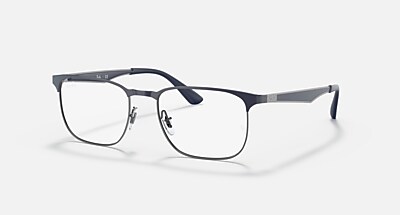 レイバン RB6363 OPTICS メガネ ガンメタル上にブルー と クリア (54-18
