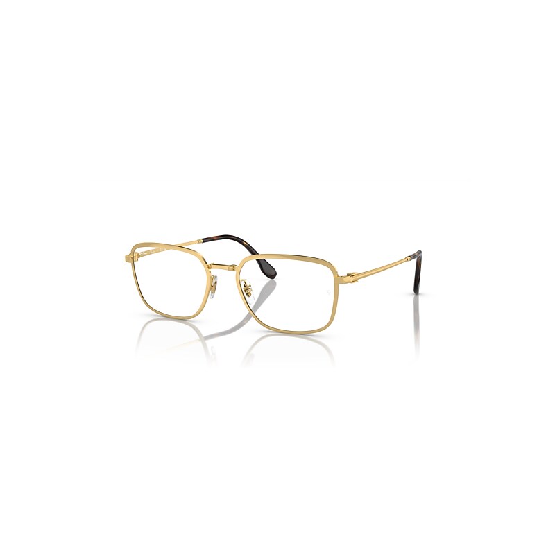 Ray-Ban Eyeglasses   Optics - Arista Gold Frame Clear Lenses Polarized 53-19, RB6511