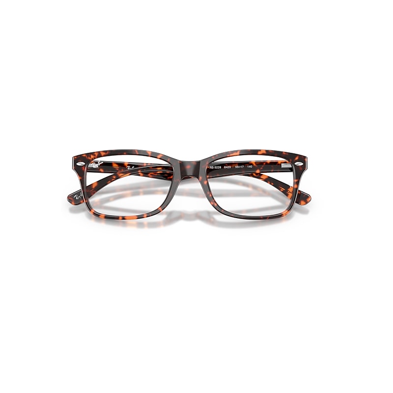 Ray-Ban Rb5228 Optics Optical Havana Red Turtle Frame Clear Lenses Polarized 50-17