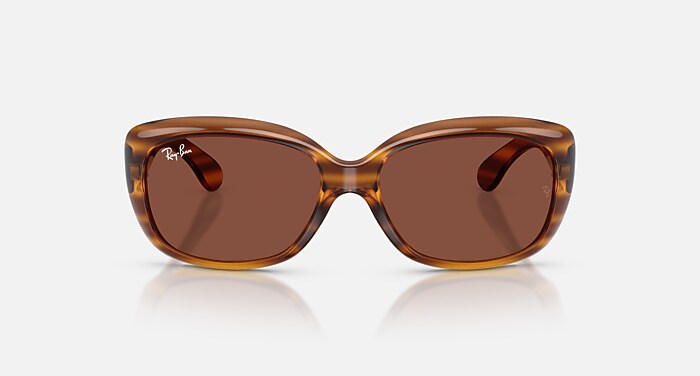JACKIE OHH Sunglasses in Striped Red Havana and Red - RB4101 | Ray